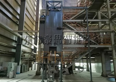 活性炭噸袋拆包投料站，噸包拆包機(jī)客戶展示現(xiàn)場(chǎng)